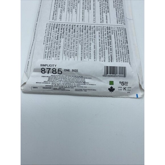 Simplicity 8785 Men’s Accessories Ties Scarf Cummerbund Sewing Pattern 1996 - Picture 4 of 4